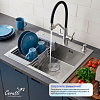 Кухонная мойка Ceruttispa ГЛОРИЯ (GLORIA) 5045 nano embos (матовый хром) из нержавеющей стали (500х450х220)