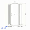 Душевое ограждение Ceruttispa ВИВА (VIVA) 90B N (90x90x195)