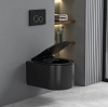 Унитаз подвесной Ceruttispa ТАНАРО (TANARO) Aria MB CT9238 безободковый (490х365х355) черный матовый, ТЕРМООБЖИГ (не плёнка)