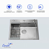 Кухонная мойка Ceruttispa ГЛОРИЯ (GLORIA) 5045 nano embos (матовый хром) из нержавеющей стали (500х450х220)