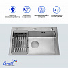 Кухонная мойка Ceruttispa ГЛОРИЯ (GLORIA) 6045 nano embos (матовый хром) из нержавеющей стали (600х450х220)