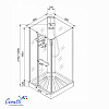 Душевая кабина Ceruttispa МИМИ (MIMI) 90BF (90x90x215-225) 