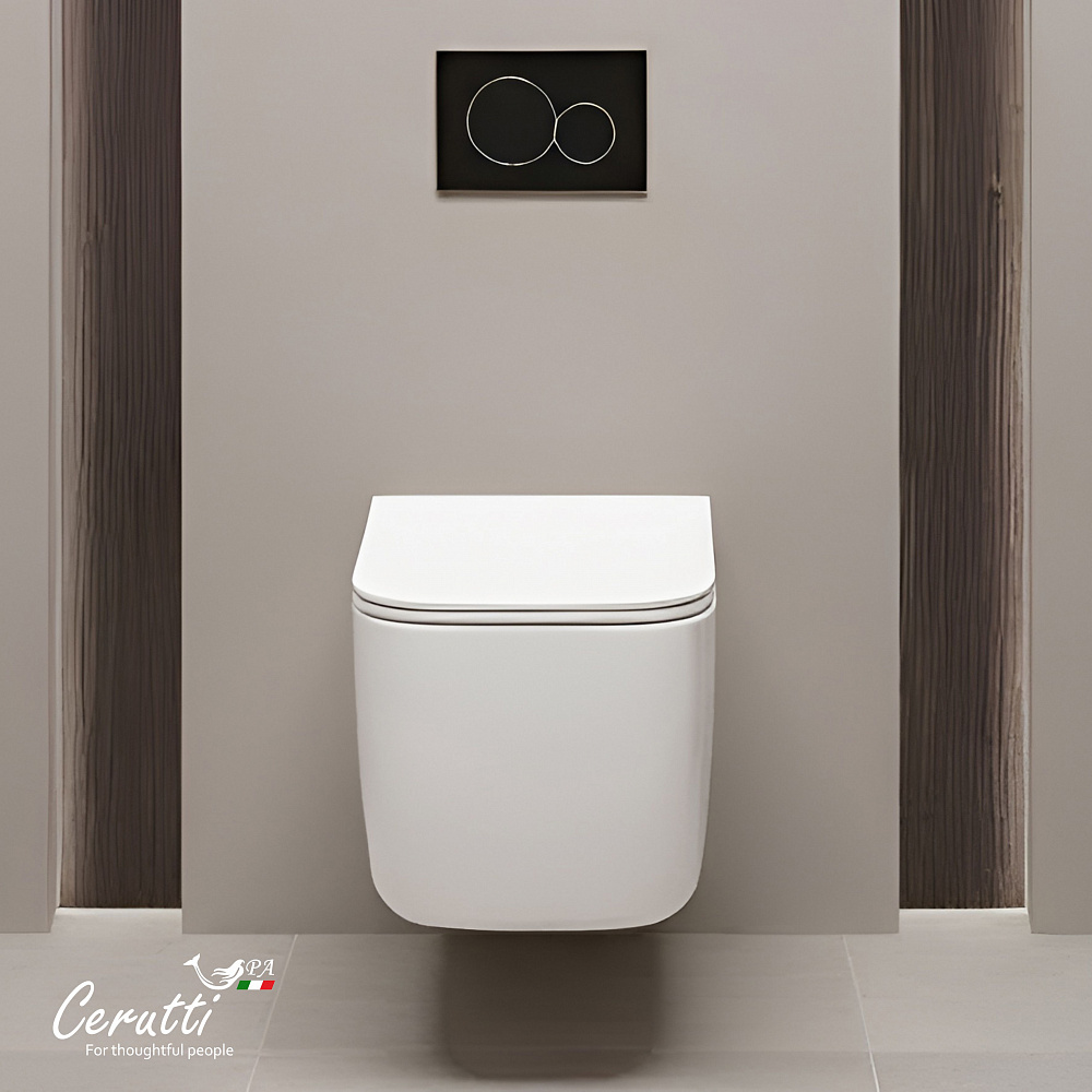Унитаз подвесной Ceruttispa ТАЦИТО (TACITO) Aria Tornado CT12033 безободковый (525х360х320) 