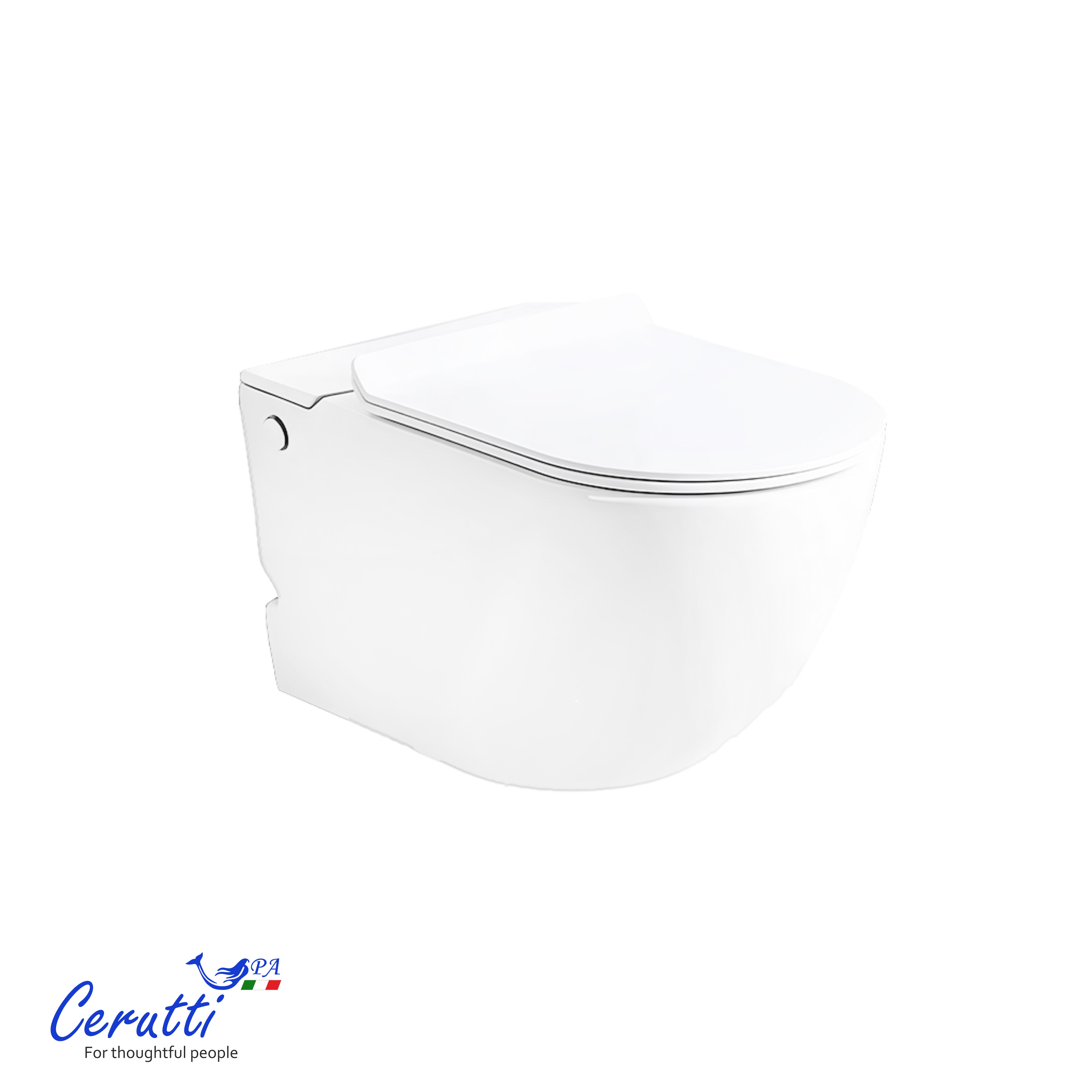 Унитаз подвесной Ceruttispa БАРБАРИЯ (BARBARIA) Aria Pulse CT10591 (585х360х330) с функцией импульсного смыва БЕЗ РАМЫ