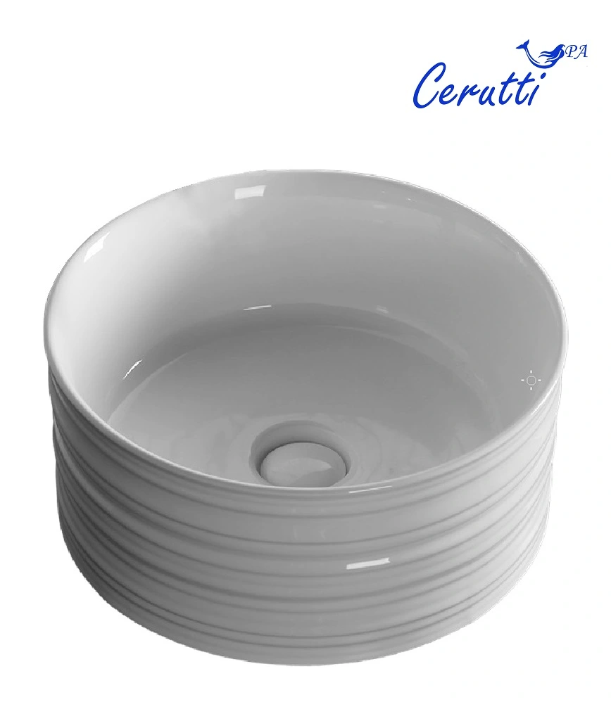 Раковина накладная Ceruttispa CR0051A (405х405х180) белая, круглая