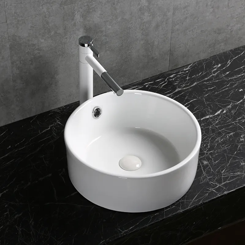Раковина накладная Ceruttispa CR7022 (420х420х170) белая, круглая