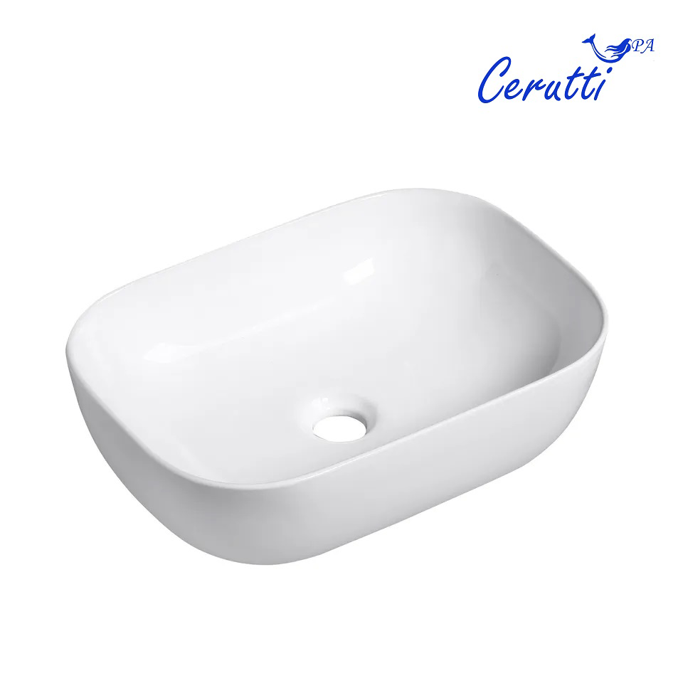 Раковина накладная Ceruttispa CR0078 (505х400х140) белая, прямоугольная