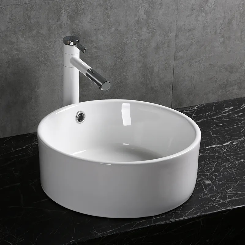 Раковина накладная Ceruttispa CR7022 (420х420х170) белая, круглая