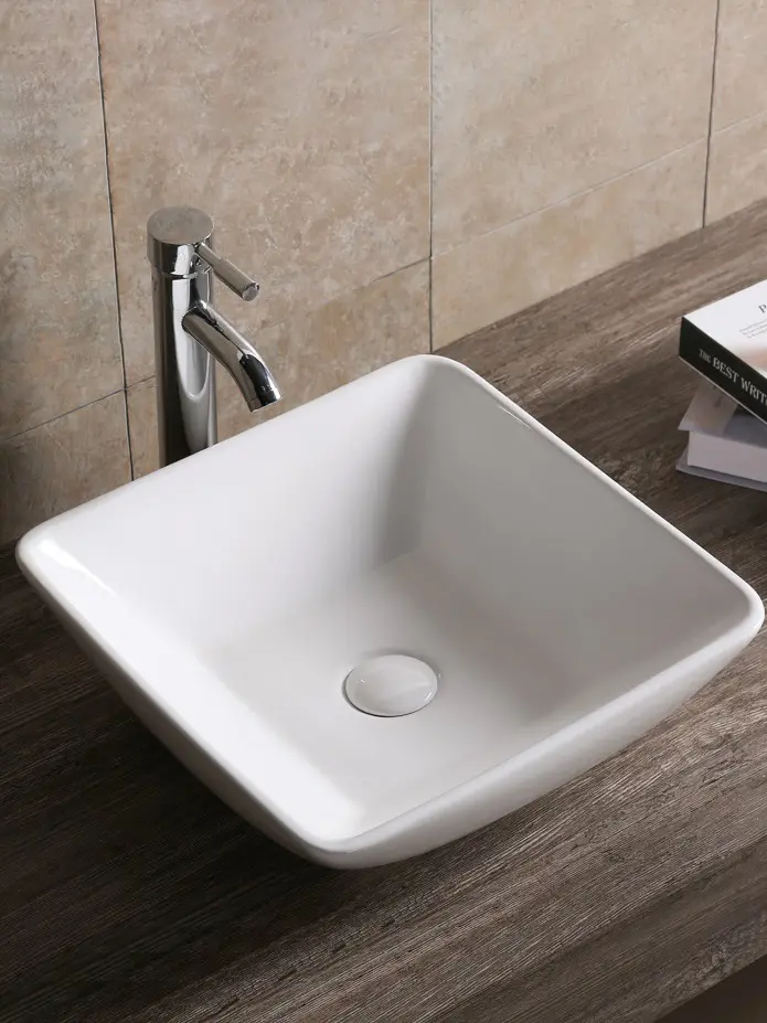 Раковина накладная Ceruttispa CR7034D (420х420х130) белая, квадратная