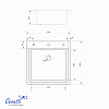 Кухонная мойка Ceruttispa ГЛОРИЯ (GLORIA) 50 nano embos (матовый хром) из нержавеющей стали (500х500х220) 