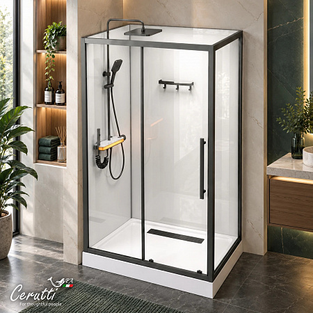 Душевая кабина Ceruttispa МАЙЕЛЛА (MAIELLA) 120GG (80х120x212) с душевой системой ЛЕАНДРО (LEANDRO) 