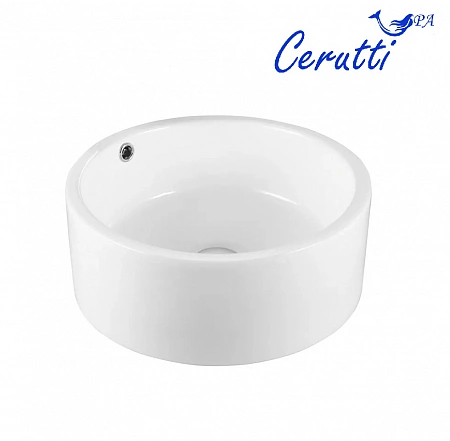 Раковина накладная Ceruttispa CR7022 (420х420х170) белая, круглая