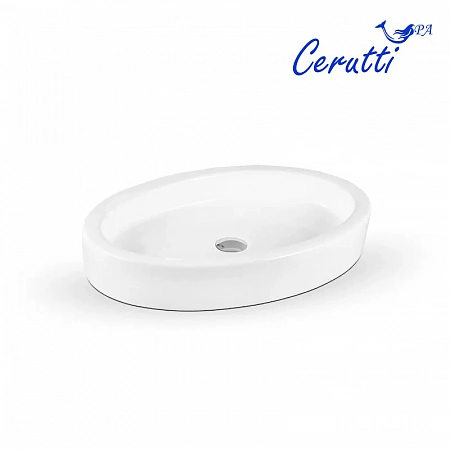 Раковина накладная Ceruttispa CR7045 (630х415х100) белая, овальная