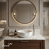 Раковина накладная Ceruttispa CR0098 (415х415х130) белый мрамор, круглая