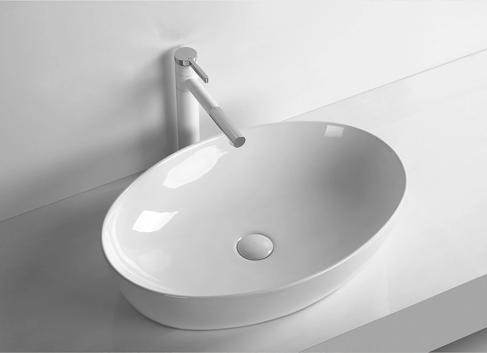 Раковина накладная Ceruttispa CR8023 (610х410х145) белая, овальная