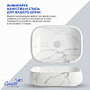 Раковина накладная Ceruttispa CR0086 MMW2 (565х400х145) мрамор матовый белый, прямоугольная