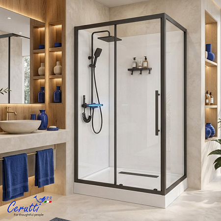 Душевая кабина Ceruttispa МАЙЕЛЛА (MAIELLA) 120GG (80х120x212) с душевой системой ТОРЕ (TORE) 