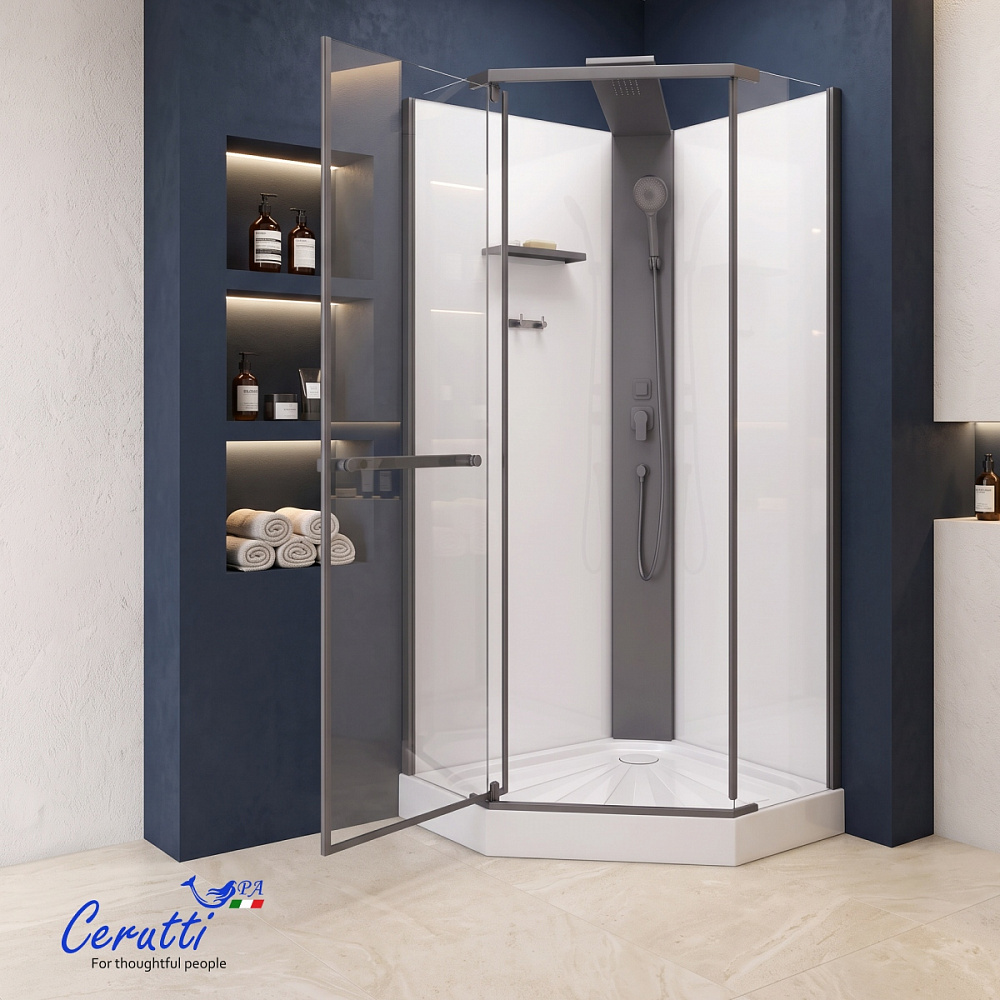 Душевая кабина Ceruttispa ЧИКА (CHIKA) 901GG (90x90x215-225)