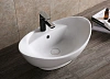 Раковина накладная Ceruttispa CR7003 (600х395х220) белая, овальная, с отверстием под смеситель