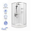 Душевая кабина Ceruttispa БЕРНИНА (BERNINA) 91 (90x90x200) с душевой системой ТОРЕ (TORE) 