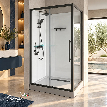 Душевая кабина Ceruttispa МАЙЕЛЛА (MAIELLA) 120GG (80х120x212) с душевой системой АРРИГО (ARRIGO)
