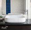 Раковина накладная Ceruttispa CR0086 MMW1 (565х400х145) мрамор матовый белый, прямоугольная