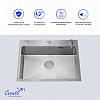 Кухонная мойка Ceruttispa ГЛОРИЯ (GLORIA) 60 nano embos (матовый хром) из нержавеющей стали (600х500х220)  