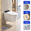 Унитаз подвесной Ceruttispa ГРЕТА (GRETA) Aria Smart CT12214 с дистанционным управлением (580x380x370) с инсталляцией