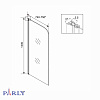 Шторка для ванной PARLY F04 распашная (75х130)