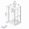 Душевая кабина Ceruttispa БЕЛЛА (BELLA) 90F (90x90x215-225)