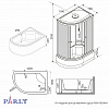 Душевая кабина PARLY EF1221R (120х80х215)