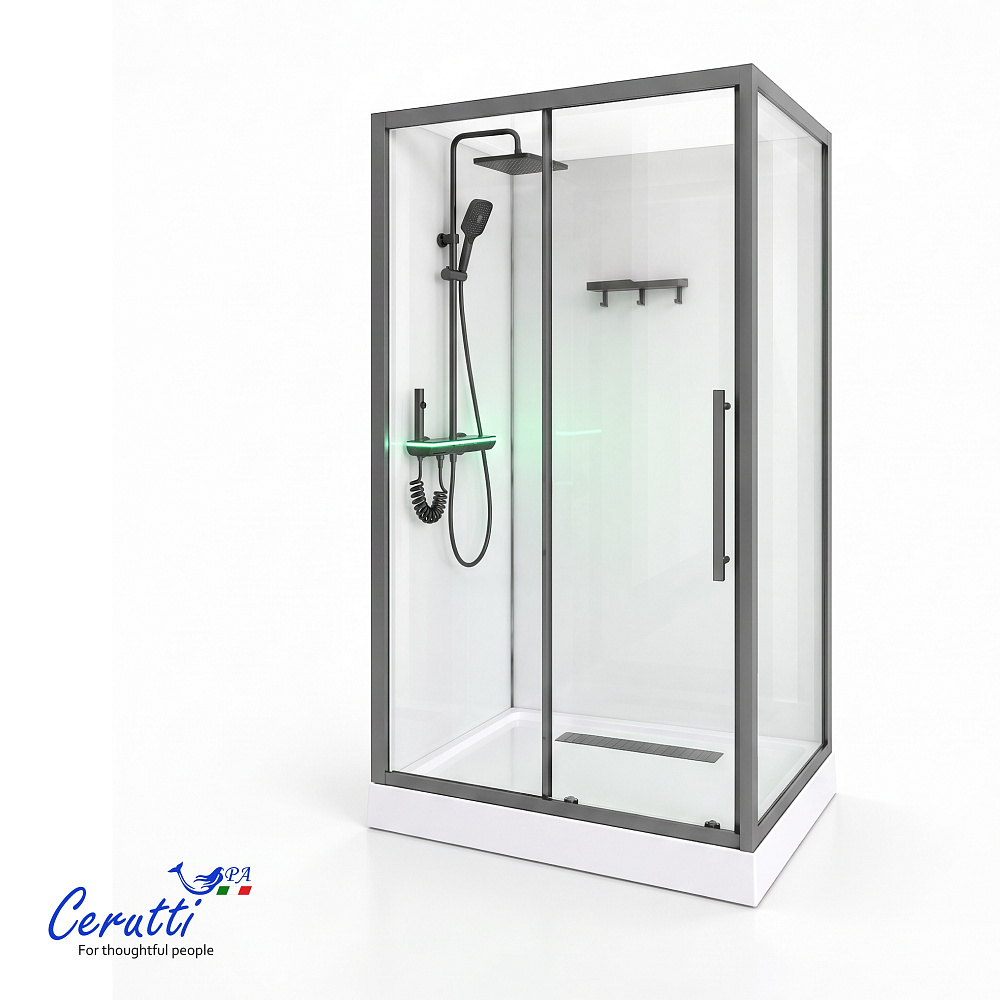 Душевая кабина Ceruttispa МАЙЕЛЛА (MAIELLA) 120GG (80х120x212) с душевой системой ДЕЦИО (DECIO)