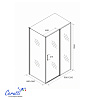 Душевое ограждение Ceruttispa АТЭНА (ATENA) 120BF R (120x90x195)