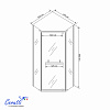 Душевое ограждение Ceruttispa ЧИКА (CHIKA) ZP101T (100x100x195)