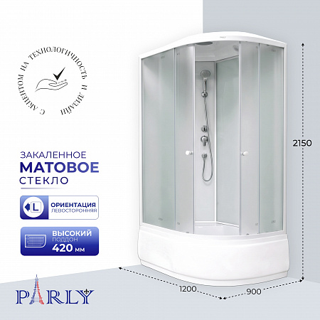 Душевая кабина PARLY EF1221L (120х80х215)