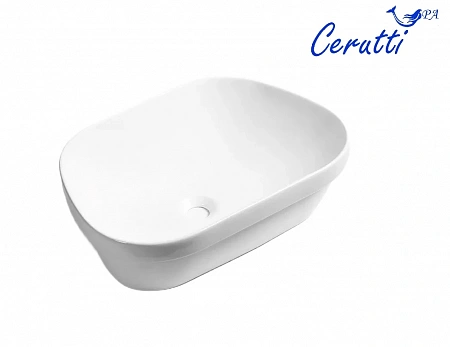 Раковина накладная Ceruttispa CR0023 (570х390х150) белая, трапеция