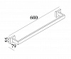 Держатель для полотенец BOCH MANN, CR-F25-H02 (600х55х80) из нержавеющей стали цвет нержавеющая сталь