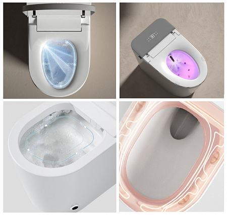 Унитаз напольный Ceruttispa ЭСТЕР (ESTER) Smart CT10617 с дистанционным управлением (680x400x470)
