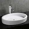 Раковина накладная Ceruttispa CR7045 (630х415х100) белая, овальная