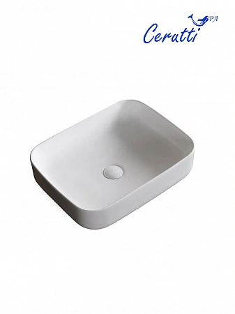 Раковина накладная Ceruttispa CR0084 (500х400х135), белая, прямоугольная