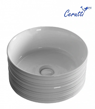 Раковина накладная Ceruttispa CR0051A (405х405х180) белая, круглая