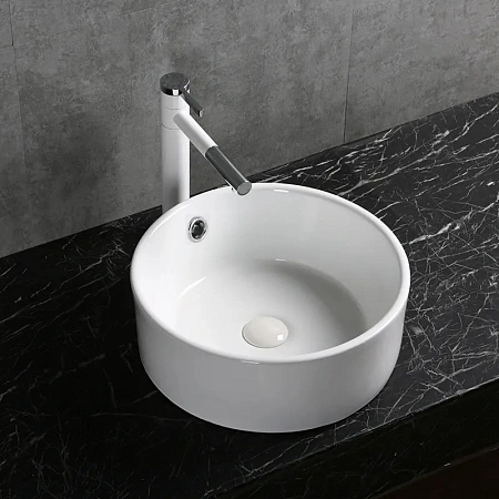 Раковина накладная Ceruttispa CR7022 (420х420х170) белая, круглая