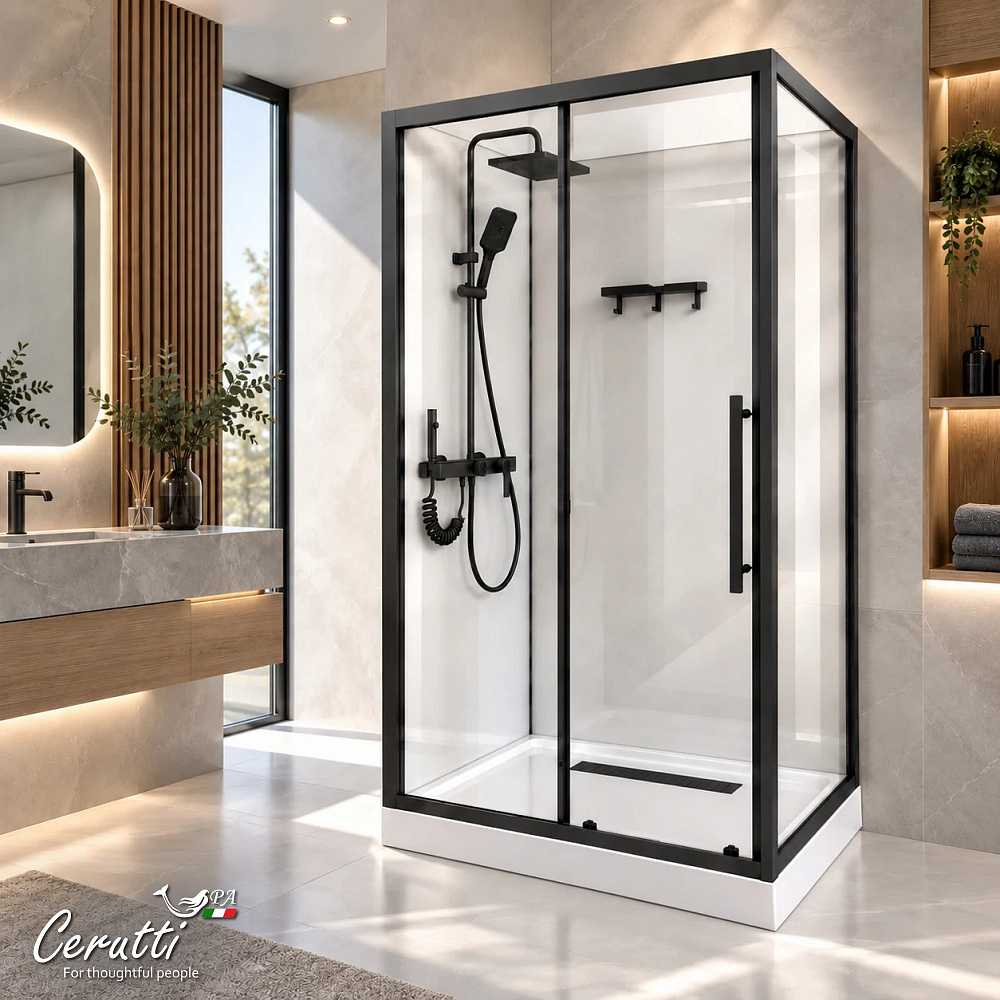 Душевая кабина Ceruttispa МАЙЕЛЛА (MAIELLA) 120GG (80х120x212) с душевой системой АЛЬФИО (ALFIO)