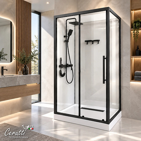 Душевая кабина Ceruttispa МАЙЕЛЛА (MAIELLA) 120GG (80х120x212) с душевой системой АЛЬФИО (ALFIO)