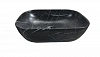Раковина накладная Ceruttispa CR8215MMB ( 455х320х135) мрамор матовый черный, прямоугольная