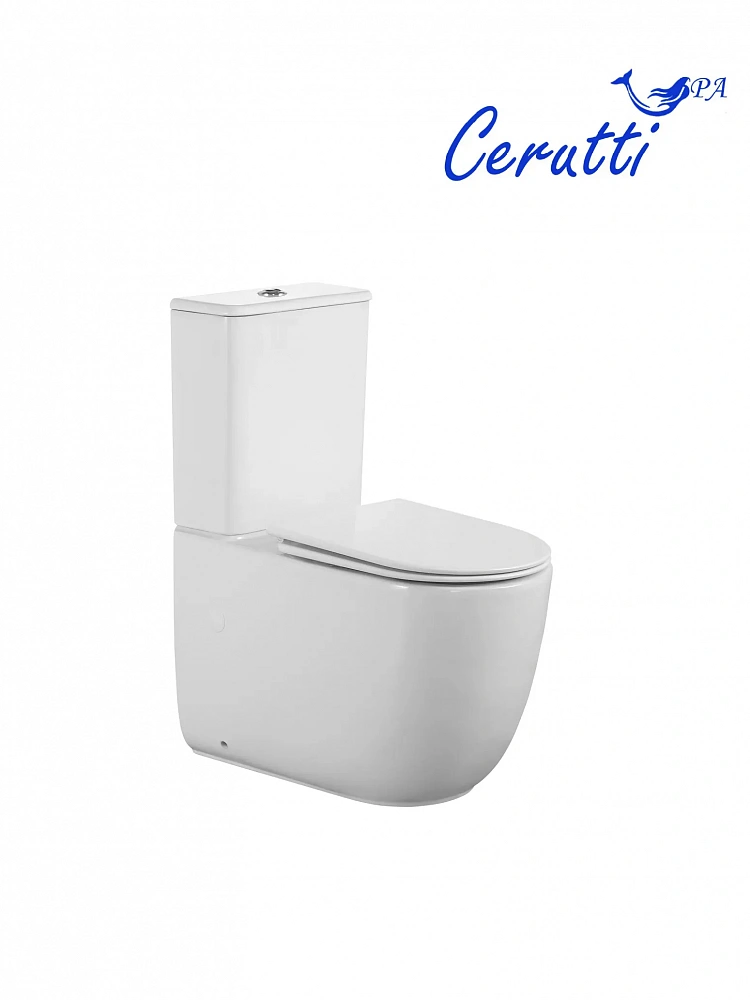 Унитаз напольный Ceruttispa МИРКО (MIRKO) Tornado CT11090 безободковый (620х355х790) 