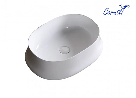 Раковина накладная Ceruttispa CR0060 (580х430х160) белая, овальная