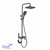 Душевая стойка Ceruttispa АРРИГО (ARRIGO) цвет графит, с LED подсветкой 