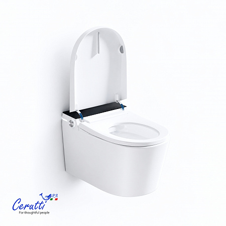 Унитаз подвесной Ceruttispa ГРЕТА (GRETA) Aria Smart CT12214 с дистанционным управлением (580x380x370) с инсталляцией