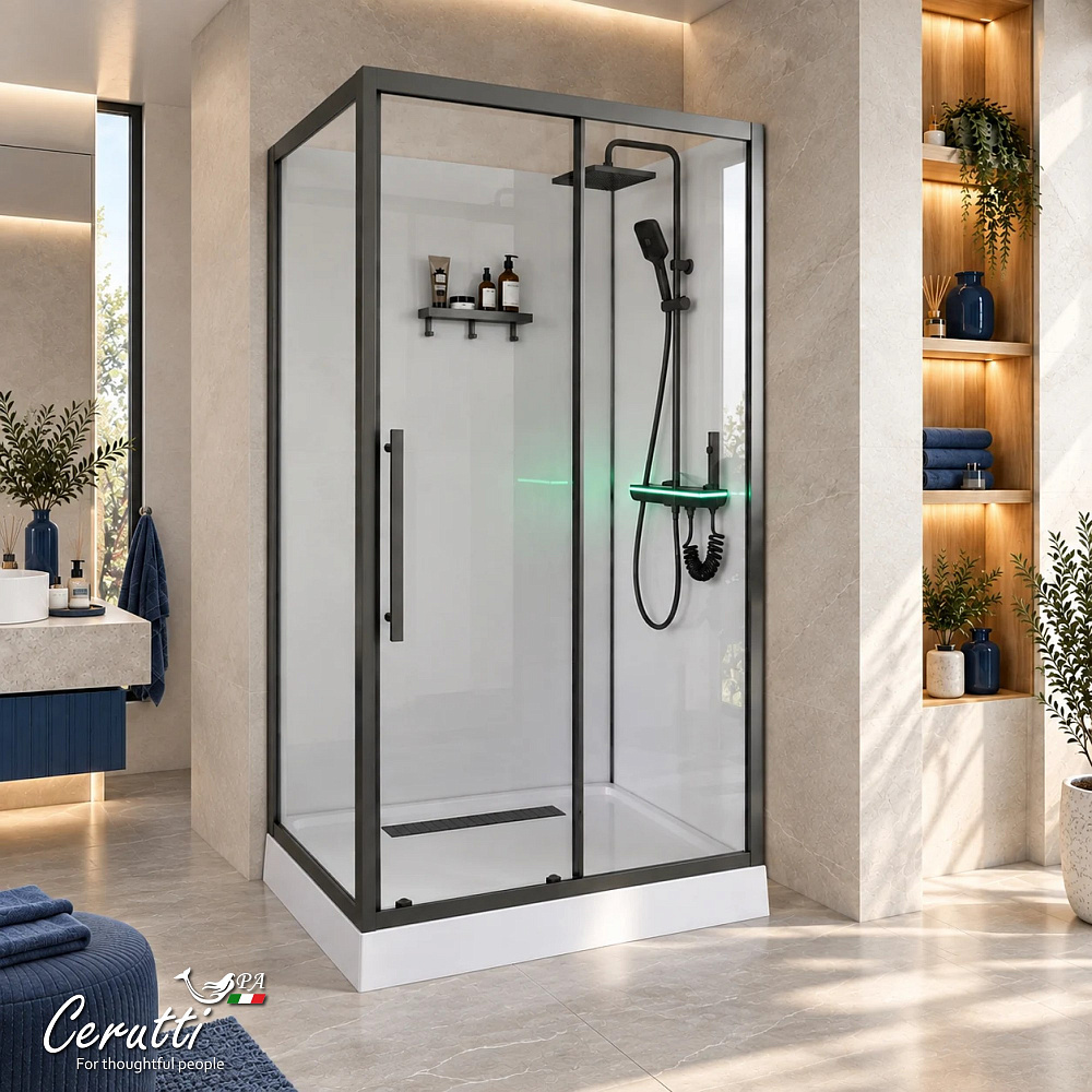 Душевая кабина Ceruttispa МАЙЕЛЛА (MAIELLA) 120GG (80х120x212) с душевой системой ДЕЦИО (DECIO)